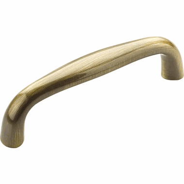 3 3/8 Inch (3 Inch c-c) Traditional Designs Cabinet Pull (Antique Brass Finish)