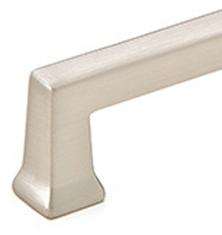 3 7/8 Inch (3 1/2 Inch c-c) Solid Brass Alexander Pull (Brushed Nickel Finish)