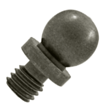 DELTANA 3/8 Inch Solid Brass Ball Tip Cabinet Finial (Antique Nickel Finish)