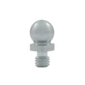 3/8 Inch Solid Brass Ball Tip Cabinet Finial (Brushed Chrome Finish)