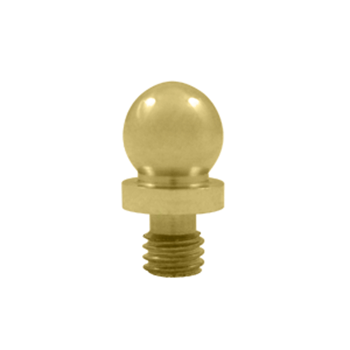 3/8 Inch Solid Brass Ball Tip Cabinet Finial (Polished Brass Finish) DELTANA