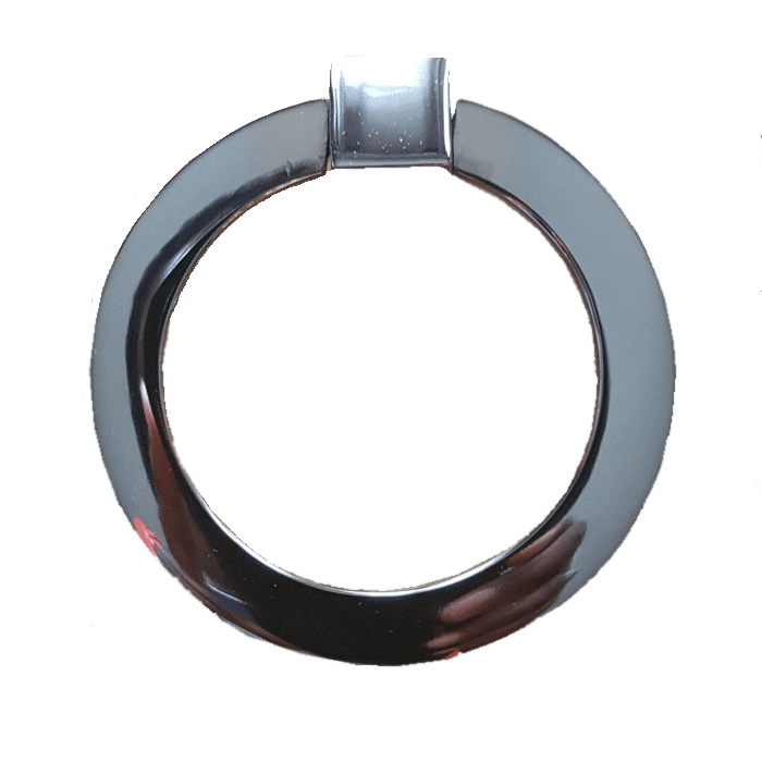 3 Inch Mission Style Solid Brass Drawer Ring Pull (Polished Chrome)