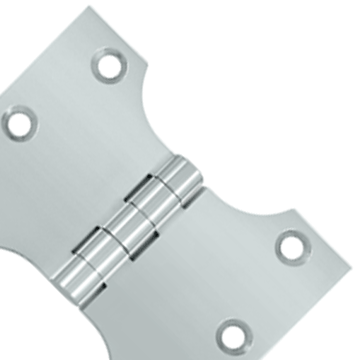 3 Inch x 4 Inch Solid Brass Parliament Hinge (Chrome Finish)