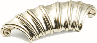 4 1/2 Inch (2 Inch c-c) Symphony French Court Cup Pull (White Bronze Finish)
