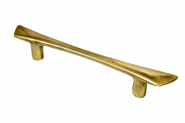 4 1/2 Inch (3 Inch c-c) Pyramid Curve Handle (Antique Brass Finish)