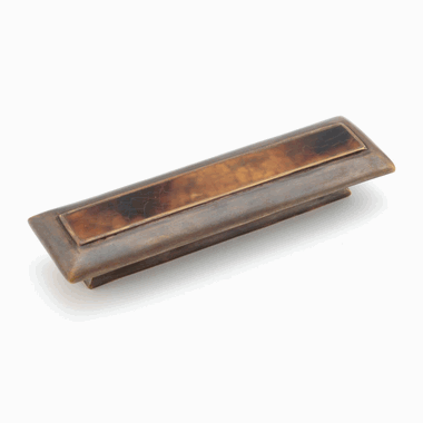 4 1/2 Inch (3 Inch c-c) Tiger Penshell Cabinet Pull (Dark Antique Bronze Finish) SCHAUB