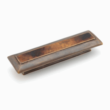 4 1/2 Inch (3 Inch c-c) Tiger Penshell Cabinet Pull (Dark Antique Bronze Finish)
