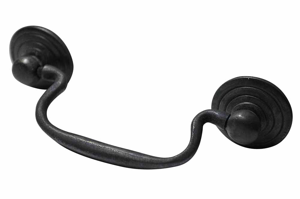 4 1/2 Inch Modern Solid Brass Cabinet Drop Pull (Oil Rubbed Bronze Finish)