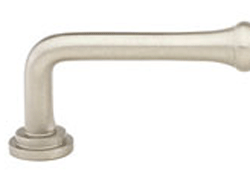 4 1/8 Inch (3 1/2 Inch c-c) Solid Brass Spindle Pull (Brushed Nickel Finish)