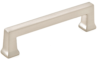 4 3/8 Inch (4 Inch c-c) Solid Brass Alexander Pull (Brushed Nickel Finish)