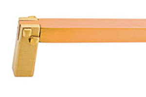 4 3/8 Inch (4 Inch c-c) Solid Brass Mortise & Tenon Pull (Satin Brass Finish)
