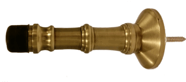 3 Inch Traditional Solid Brass Door Stop (Antique Brass Finish)