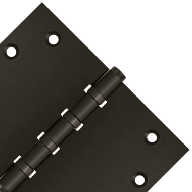 4 Inch X 4 1/2 Inch Solid Brass Wide Throw Hinge (Square Corner, Oil Rubbed Bronze Finish)