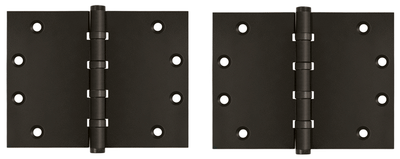 4 Inch X 4 1/2 Inch Solid Brass Wide Throw Hinge (Square Corner, Oil Rubbed Bronze Finish)
