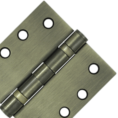 DELTANA 4 Inch x 4 Inch Ball Bearing Steel Hinge (Antique Brass Finish)