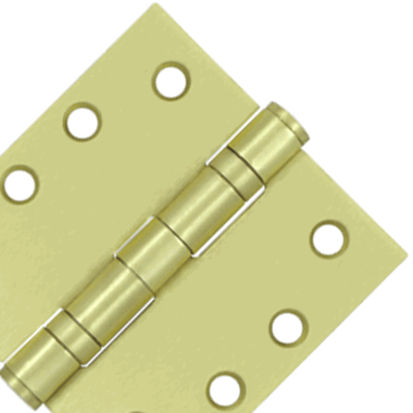 DELTANA 4 Inch x 4 Inch Ball Bearing Steel Hinge (Brushed Brass Finish)