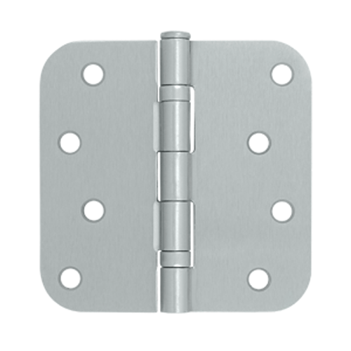 DELTANA 4 Inch x 4 Inch Ball Bearing Steel Hinge (Brushed Chrome Finish)