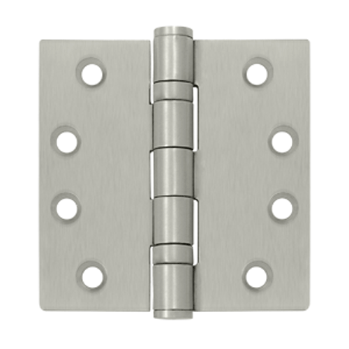 DELTANA 4 Inch x 4 Inch Ball Bearing Steel Hinge (Brushed Nickel Finish)