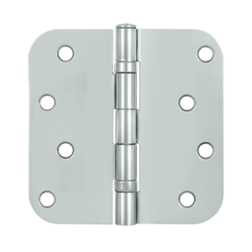 DELTANA 4 Inch x 4 Inch Ball Bearing Steel Hinge (Chrome Finish)