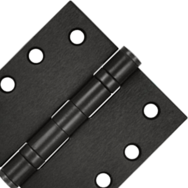 DELTANA 4 Inch x 4 Inch Ball Bearing Steel Hinge (Oil Rubbed Bronze Finish)