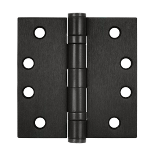 DELTANA 4 Inch x 4 Inch Ball Bearing Steel Hinge (Oil Rubbed Bronze Finish)