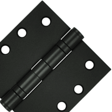 DELTANA 4 Inch x 4 Inch Ball Bearing Steel Hinge (Paint Black Finish)