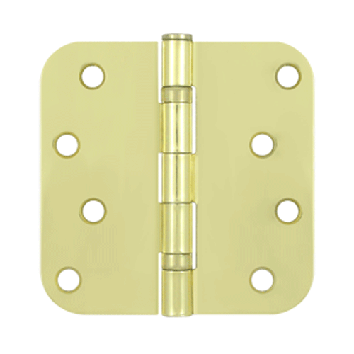 DELTANA 4 Inch x 4 Inch Ball Bearing Steel Hinge (Polished Brass Finish)