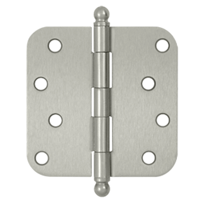 4 Inch x 4 Inch Ball Tip Steel Hinge (Brushed Nickel Finish)