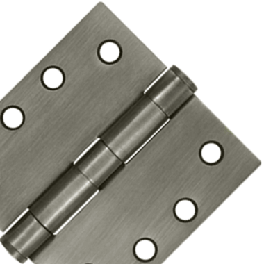 DELTANA 4 Inch x 4 Inch Heavy Duty Steel Hinge (Antique Nickel Finish)