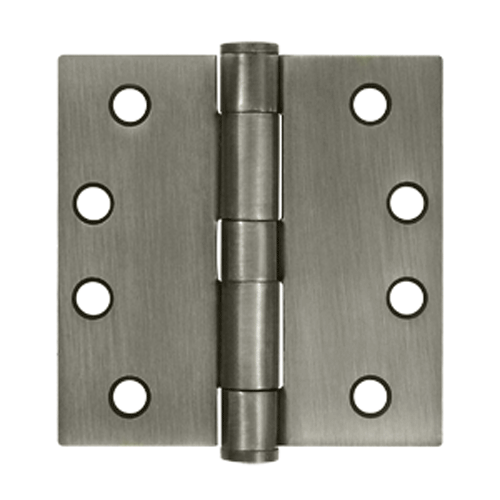 DELTANA 4 Inch x 4 Inch Heavy Duty Steel Hinge (Antique Nickel Finish)