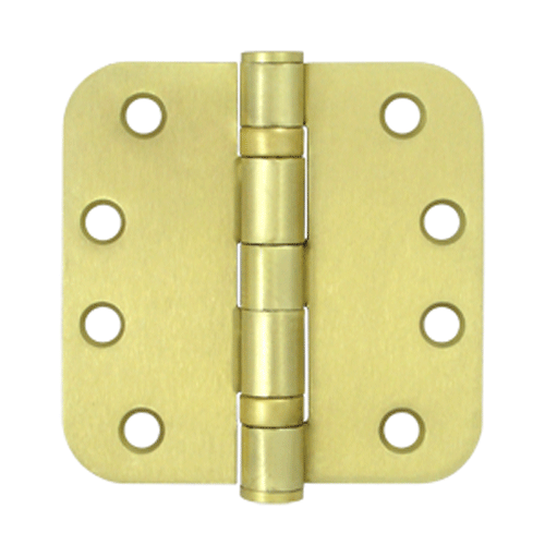 DELTANA 4 Inch x 4 Inch Heavy Duty Steel Hinge (Brushed Brass Finish)