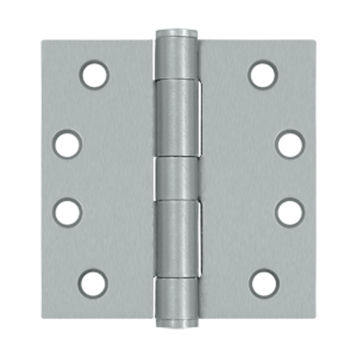 DELTANA 4 Inch x 4 Inch Heavy Duty Steel Hinge (Brushed Chrome Finish)