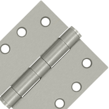 DELTANA 4 Inch x 4 Inch Heavy Duty Steel Hinge (Brushed Nickel Finish)