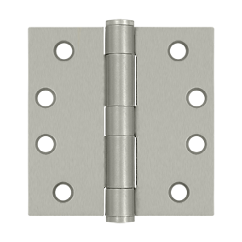 DELTANA 4 Inch x 4 Inch Heavy Duty Steel Hinge (Brushed Nickel Finish)