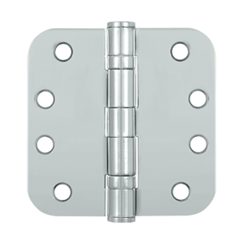 DELTANA 4 Inch x 4 Inch Heavy Duty Steel Hinge (Chrome Finish)