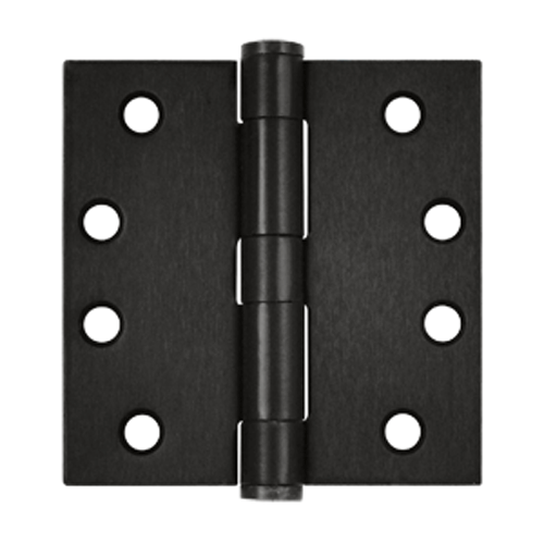 DELTANA 4 Inch x 4 Inch Heavy Duty Steel Hinge (Oil Rubbed Bronze Finish)