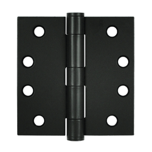 DELTANA 4 Inch x 4 Inch Heavy Duty Steel Hinge (Paint Black Finish)