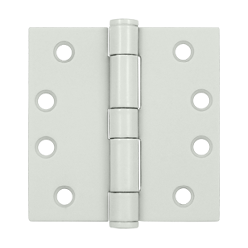 DELTANA 4 Inch x 4 Inch Heavy Duty Steel Hinge (White Finish)