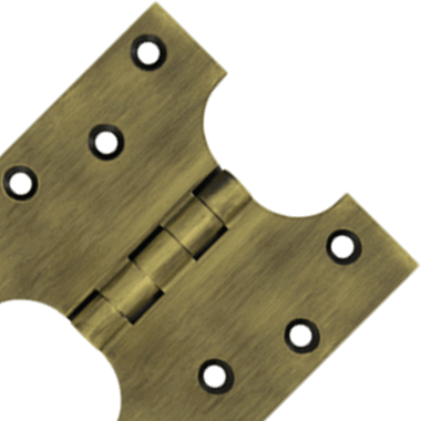 4 Inch x 4 Inch Solid Brass Parliament Hinge (Antique Brass Finish)