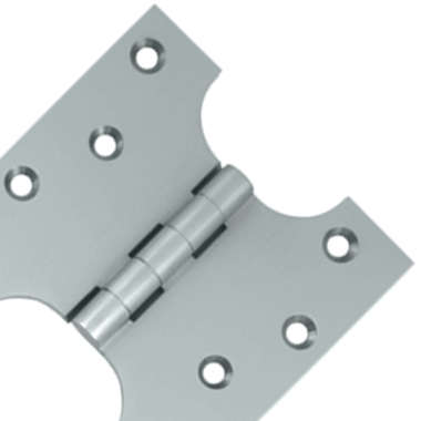 DELTANA 4 Inch x 4 Inch Solid Brass Parliament Hinge (Brushed Chrome Finish)