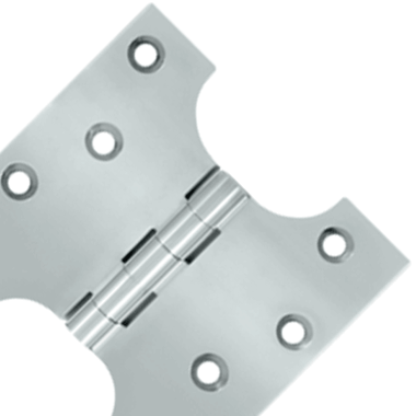 4 Inch x 4 Inch Solid Brass Parliament Hinge (Chrome Finish)