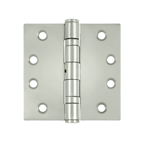 DELTANA 4 Inch x 4 Inch Stainless Steel Hinge (Polished Chrome Finish)