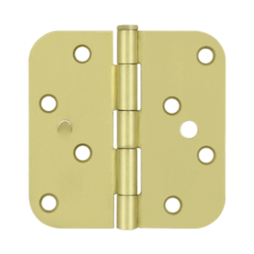 DELTANA 4 Inch x 4 Inch Steel Hinge (Brushed Brass Finish)