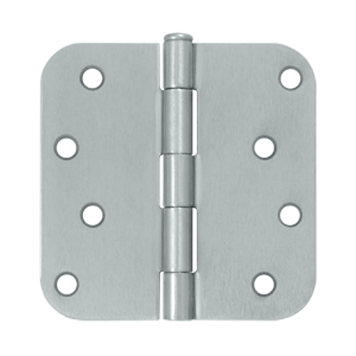 DELTANA 4 Inch x 4 Inch Steel Hinge (Brushed Chrome Finish)