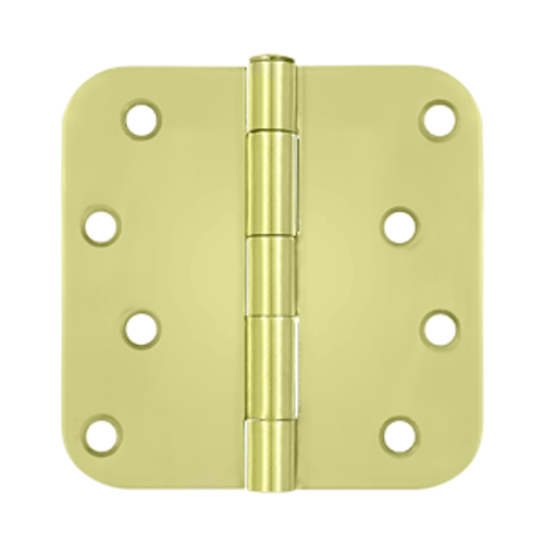 DELTANA 4 Inch x 4 Inch Steel Hinge (Polished Brass Finish)