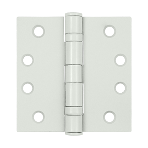 DELTANA 4 Inch x 4 Inch Steel Hinge (White Finish)