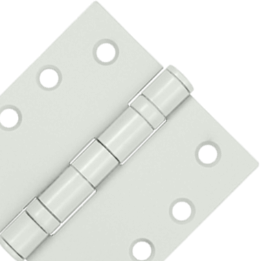 DELTANA 4 Inch x 4 Inch Steel Hinge (White Finish)