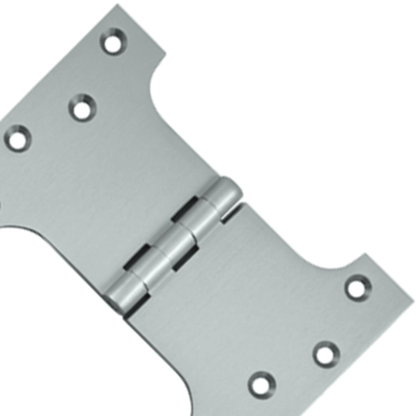 DELTANA 4 Inch x 6 Inch Solid Brass Parliament Hinge (Brushed Chrome Finish)