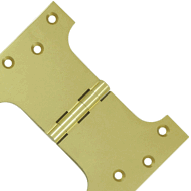 4 Inch x 6 Inch Solid Brass Parliament Hinge (Polished Brass Finish)