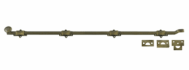 42 Inch Deltana Offset Heavy Duty Surface Bolt (Antique Brass Finish)
